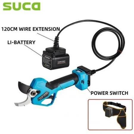 Suca 8611-8612 Akülü Budama Makası Bel Çantası ve Uzatma Kablosu