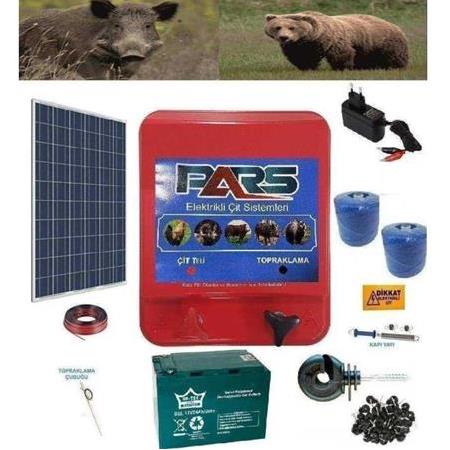 Pars Elektrikli Çit Ayı-Domuz Kovucu Jumbo Set 1000 Sensörlü