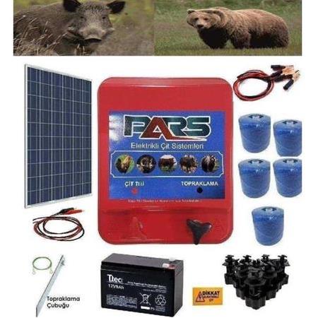 Pars Elektrikli Çit Ayı-Domuz Kovucu Eco Set 2500 (Demir Direk İzolatörlü)